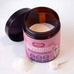 Ipromea Collagen Rich Skin and Coat Care open pouch showing marine collagen probiotic powder