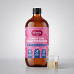 Ipromea Tummy Time Liquid Probiotics being poured over pet food in a bowl