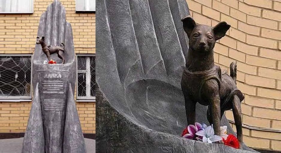 laika dog statue